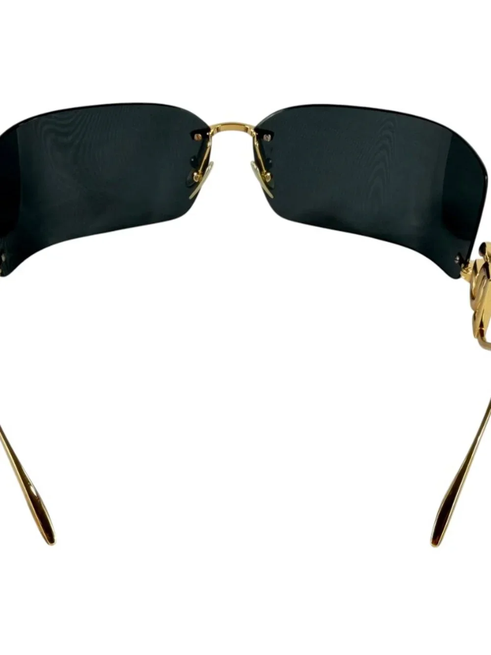 DOLCE & GABBANA DG2319 Gold Frame Black Sunglasses Made in Italy